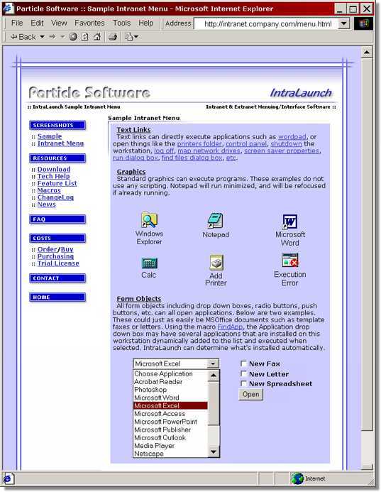 IntraLaunch Screenshot